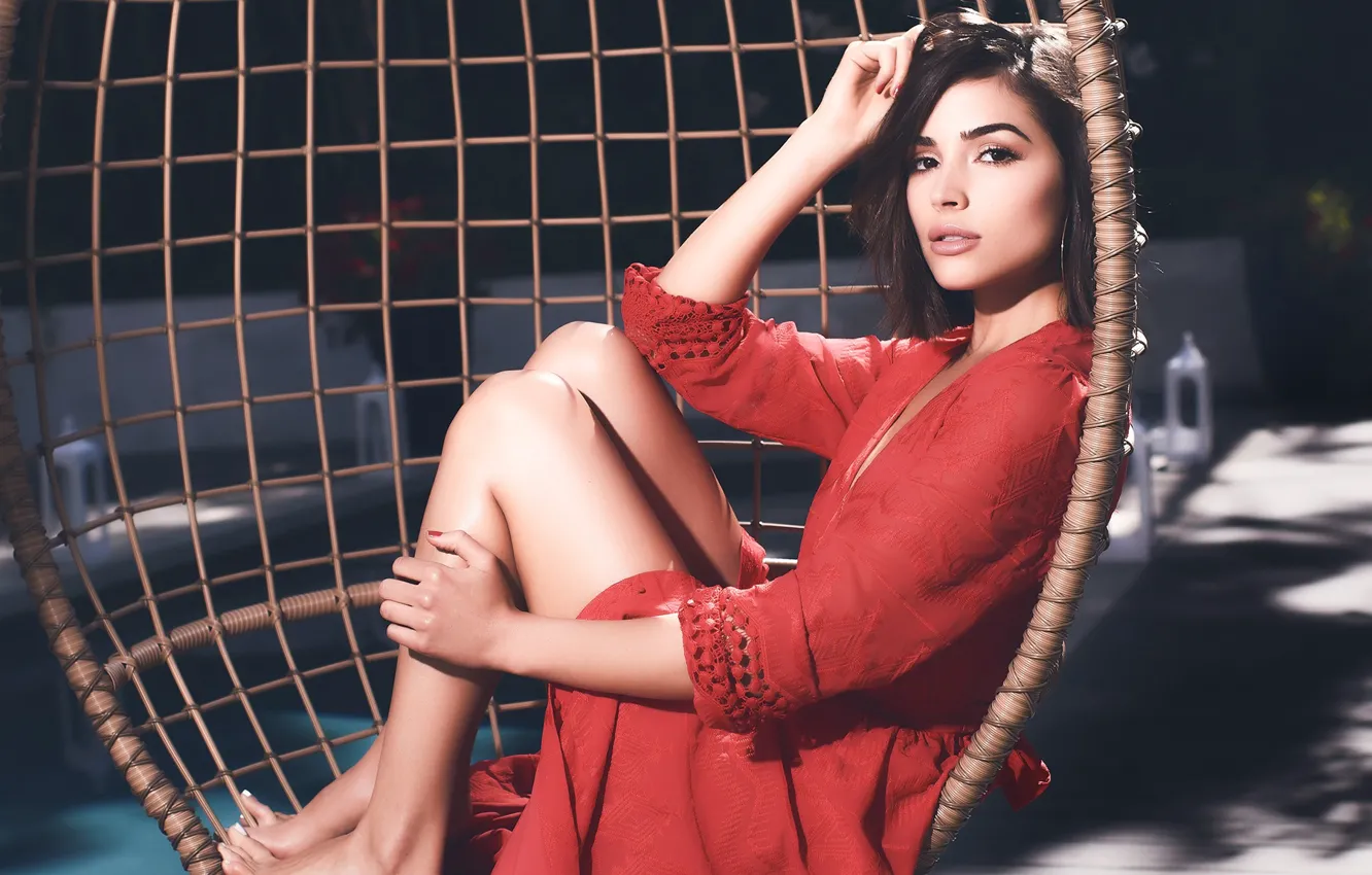 Photo wallpaper look, girl, pose, dress, Olivia Culpo