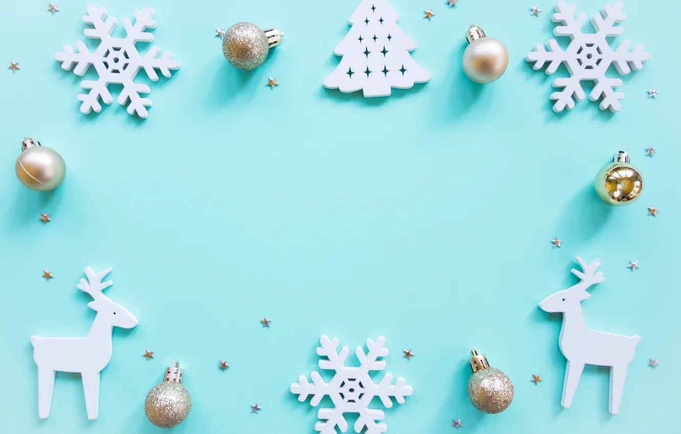 Photo wallpaper decoration, background, new year, Christmas, Christmas, blue, New Year, decoration