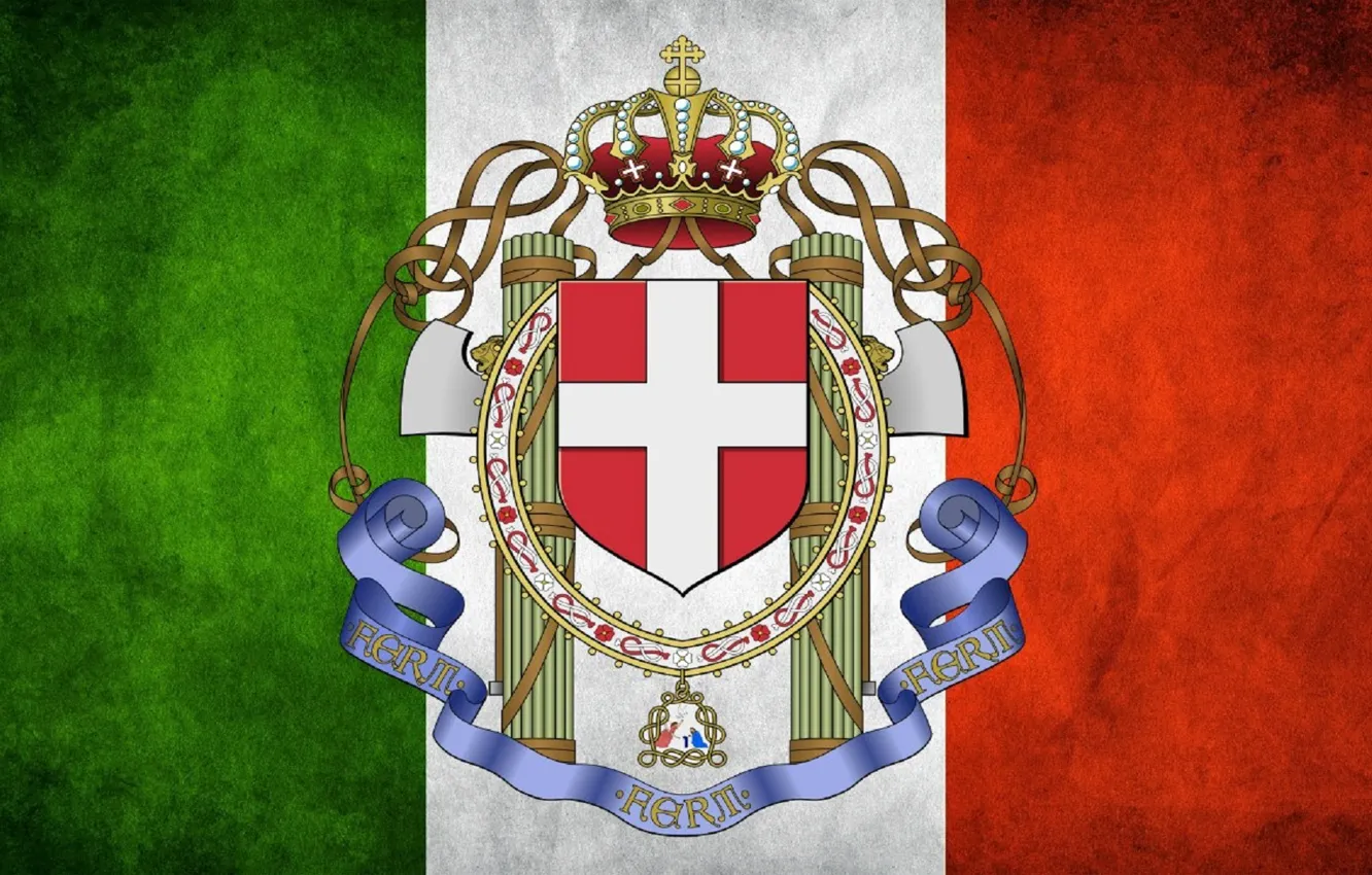 Photo wallpaper Flag, Italy, coat of arms, Fascism, fascia