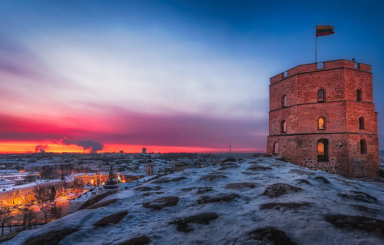 Photo wallpaper the city, Lithuania, Vilnius