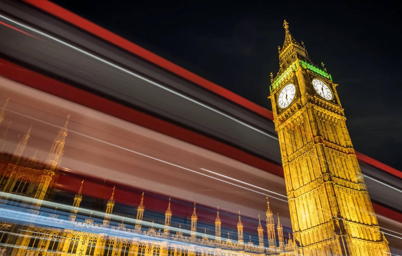 Photo wallpaper watch, England, London, tower, Big Ben