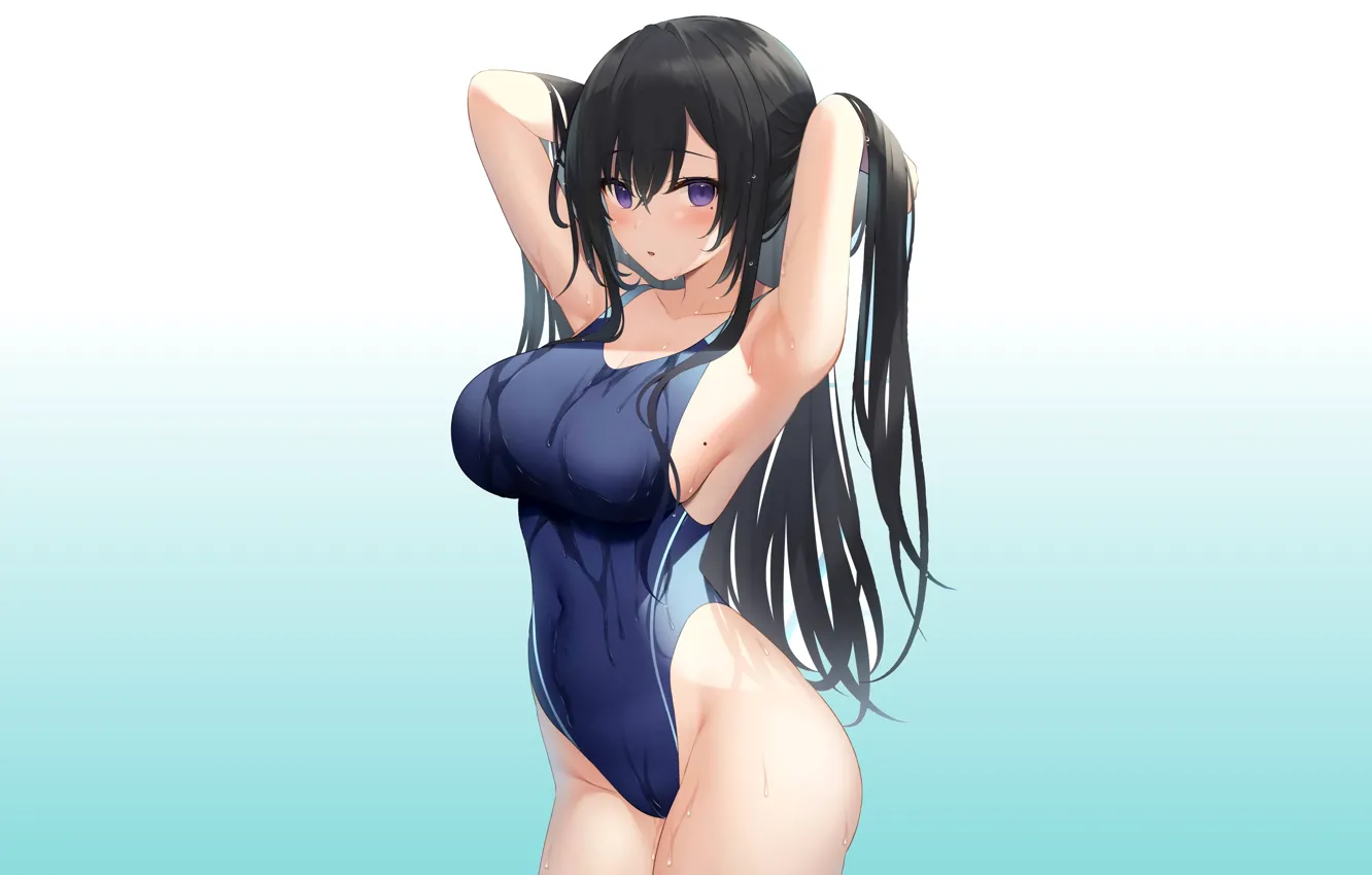 Photo wallpaper kawaii, girl, sexy, anime, pretty, swimsuit, cute, posing
