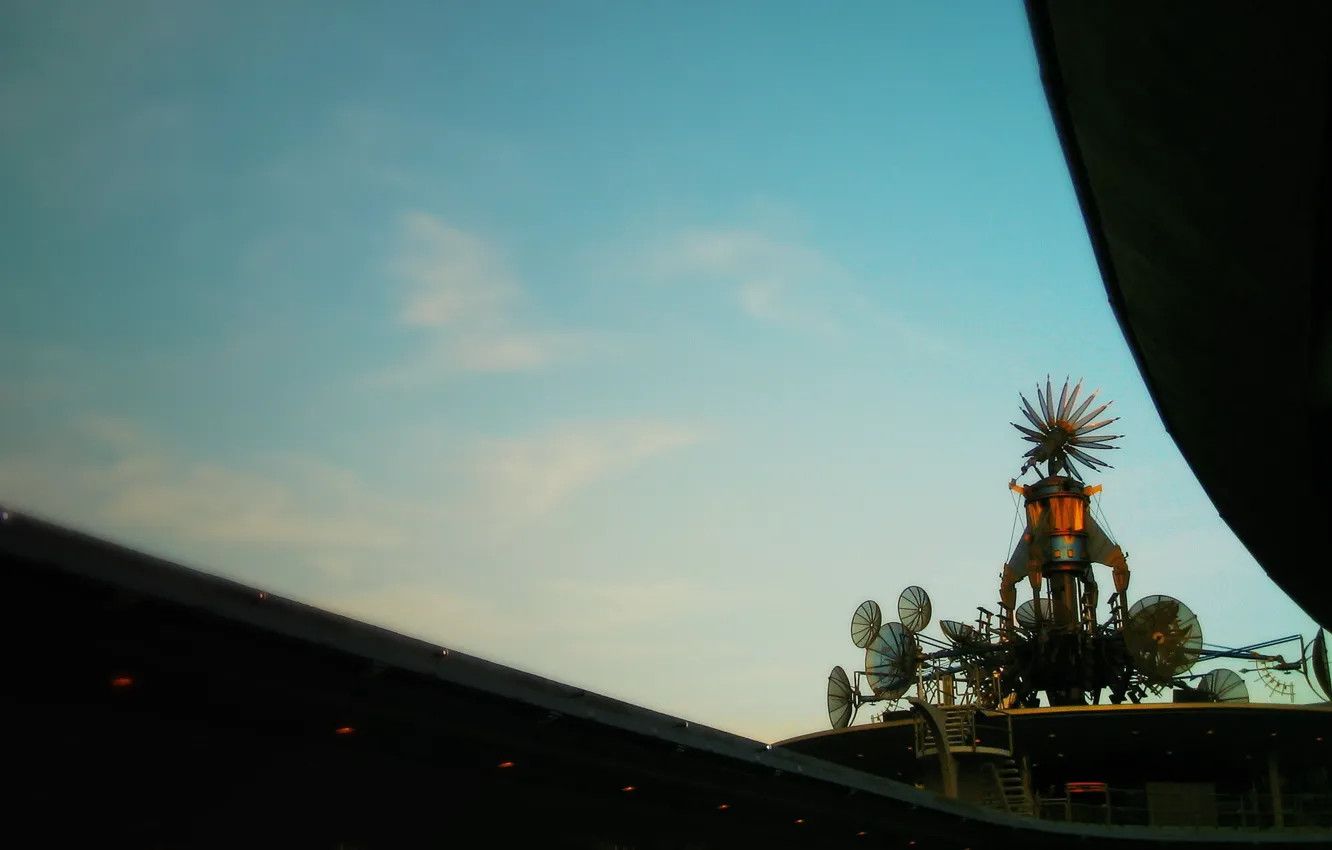 Photo wallpaper the sky, antenna