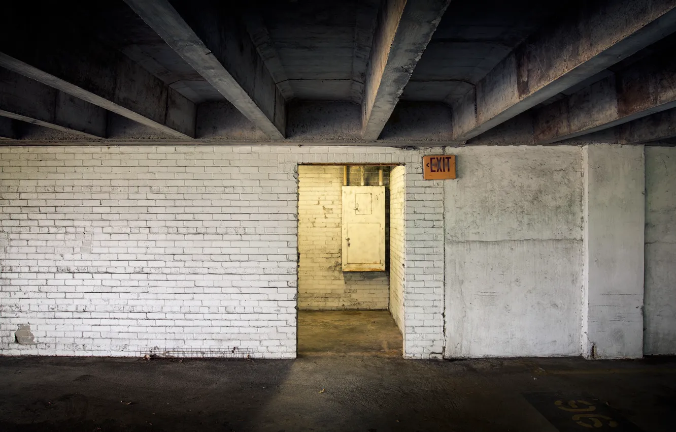 Photo wallpaper background, output, underground Parking
