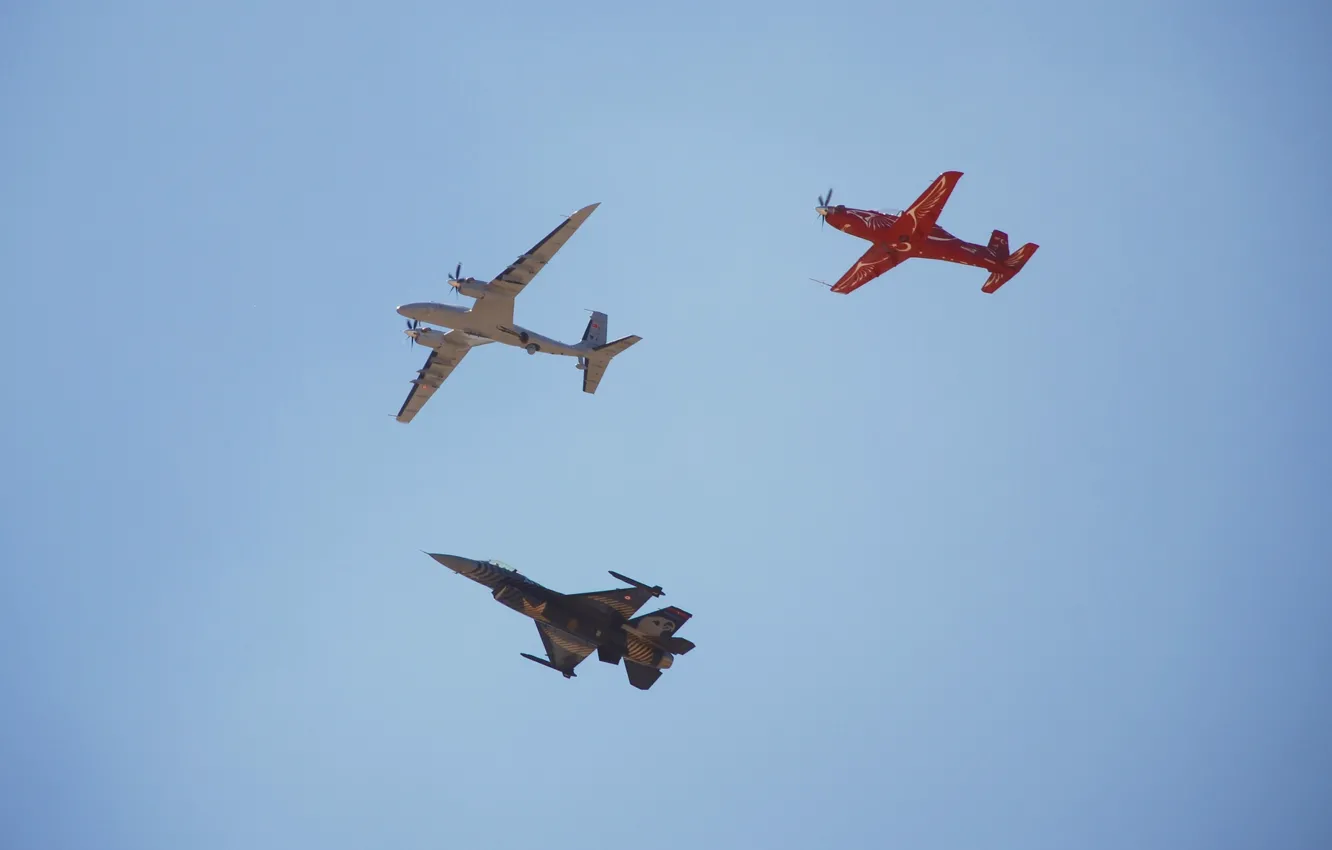 Photo wallpaper Ankara, 2023, Solo Turk, Teknofest, hürkuş, Bayraktar Akinci