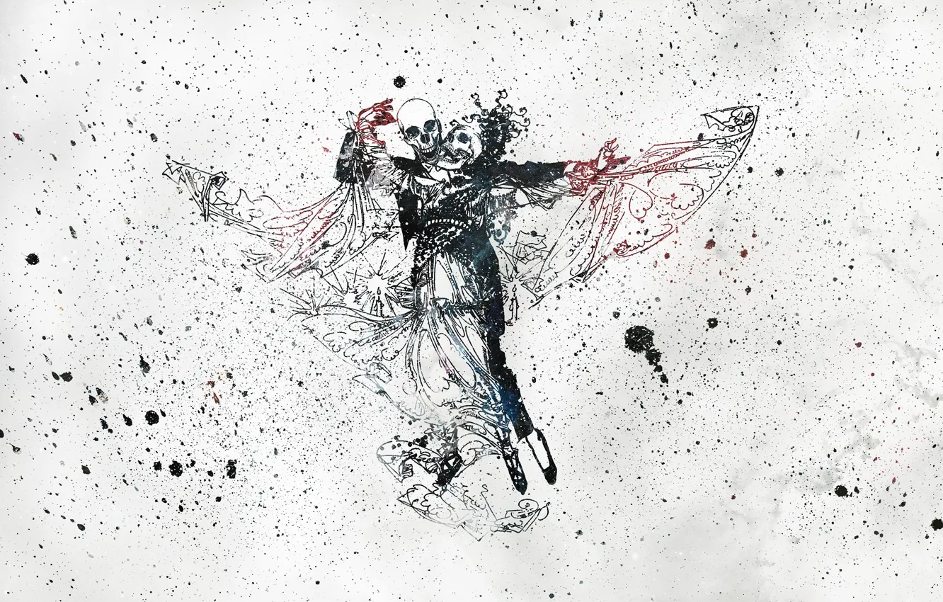 Photo wallpaper death, dance, blots