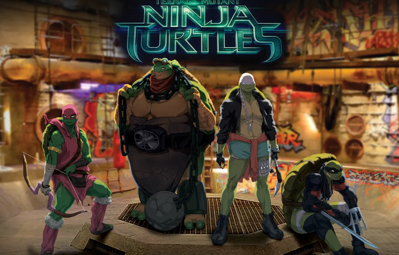 Photo wallpaper Teenage mutant ninja turtles, tmnt, Raphael, Leonardo, Donatello, Teenage Mutant Ninja Turtles, Michelangelo