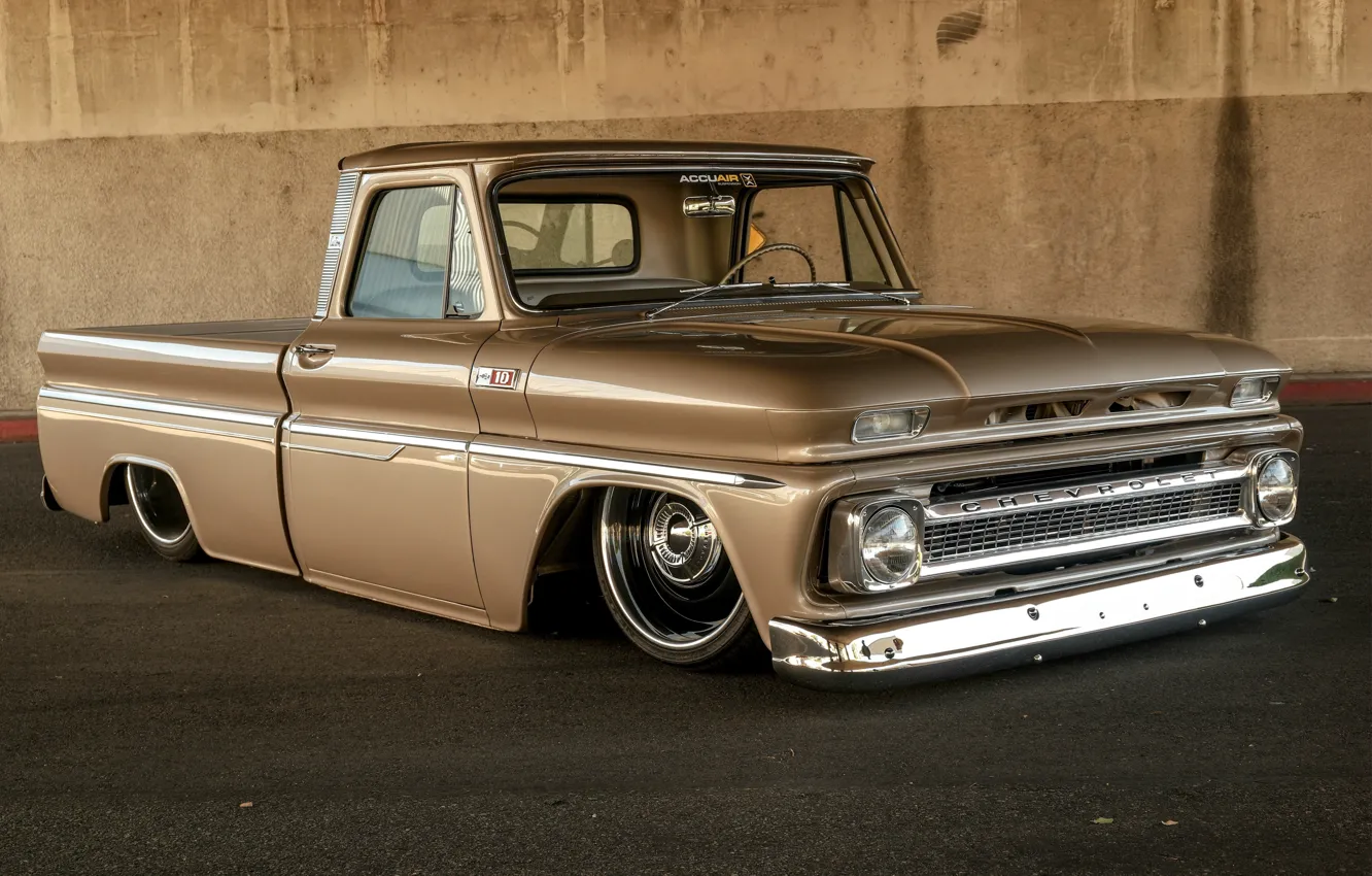 Photo wallpaper Chevrolet, Amazing, Old school, Truck, Custom, Low, Pick up, Vehicle