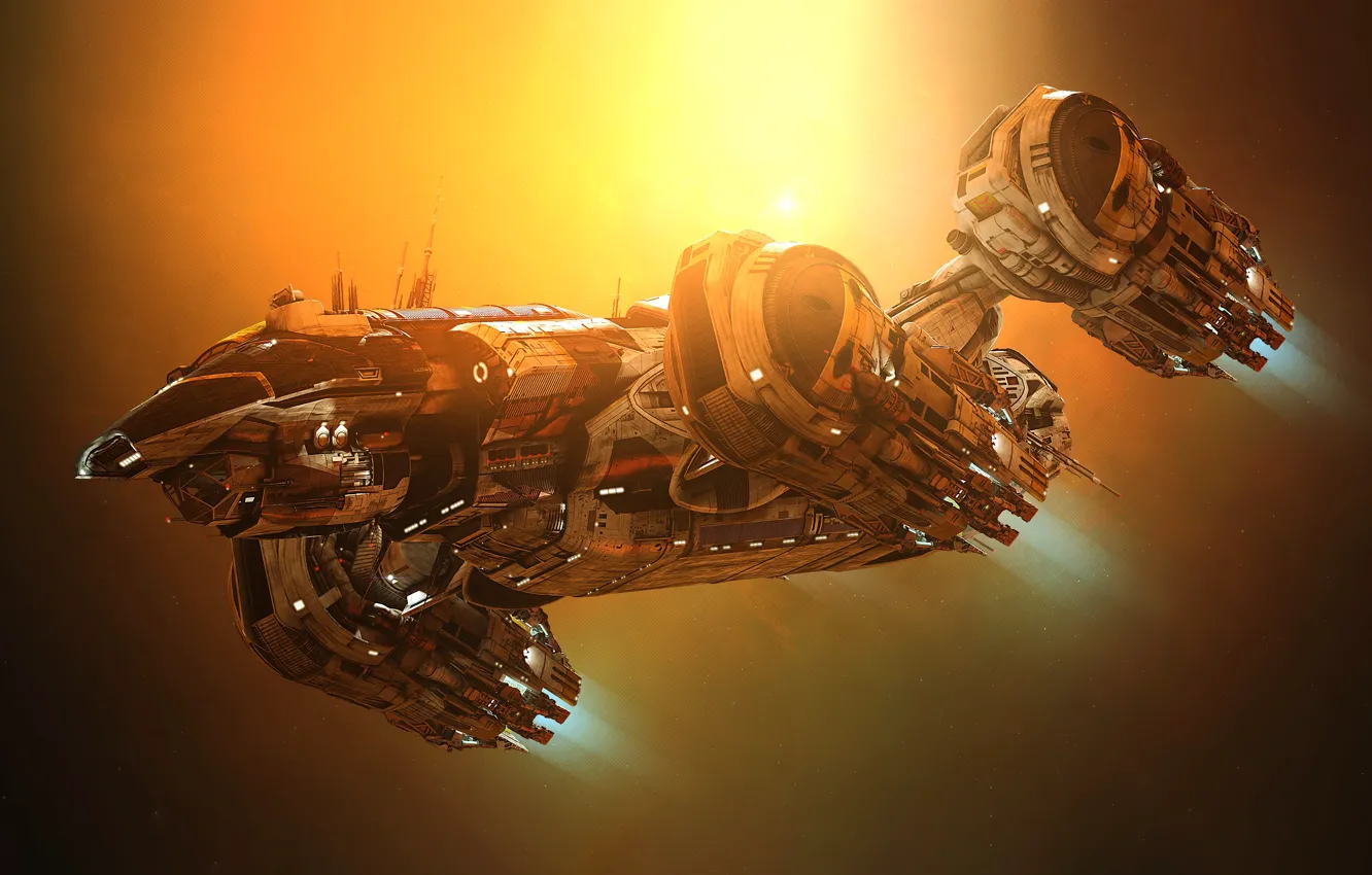 Photo wallpaper space, space, fiction, ship, art, space, aliens, science fiction