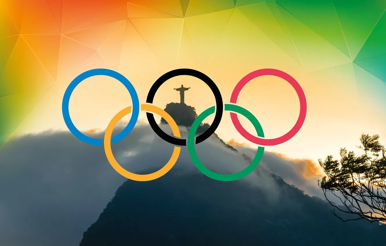 Photo wallpaper Brazil, Rio de Janeiro, The summer Olympic games 2016, Corcovado, Seven wonders of the world