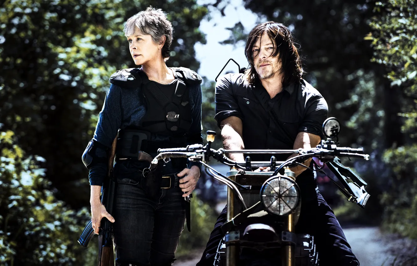 Photo wallpaper The Walking Dead, Daryl Dixon, Carol, Season 8