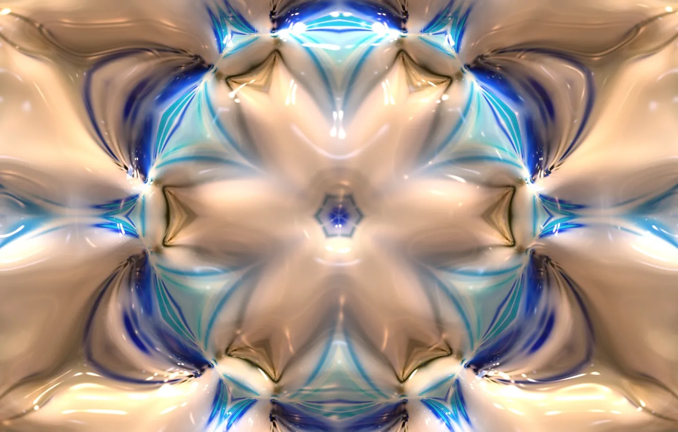 Photo wallpaper abstraction, green, pattern, fractal, ornament, abstract background