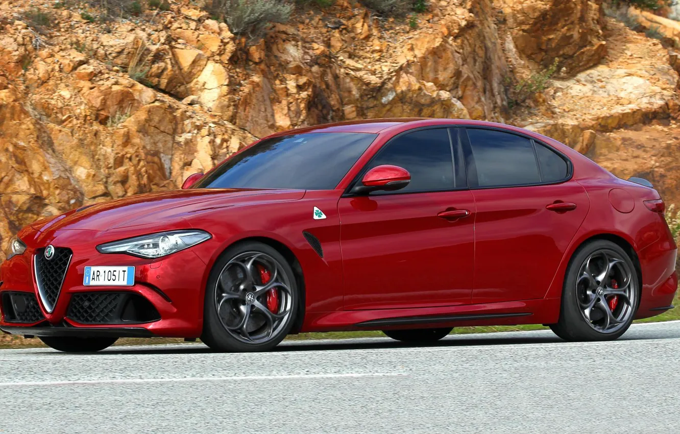 Photo wallpaper Alfa Romeo, Alfa Romeo, Giulia, Side