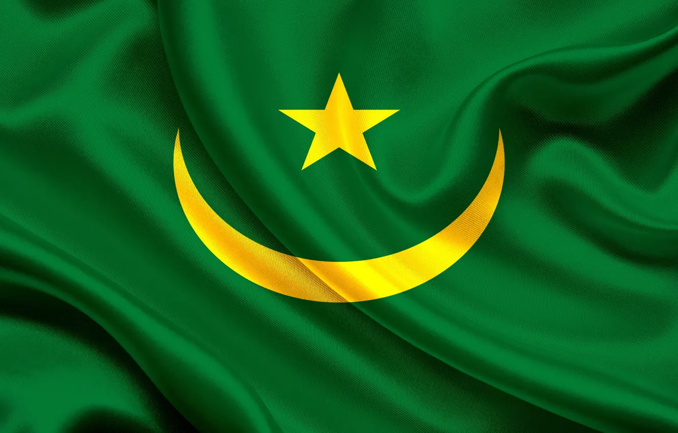 Photo wallpaper Flag, Mauritania, Mauritania