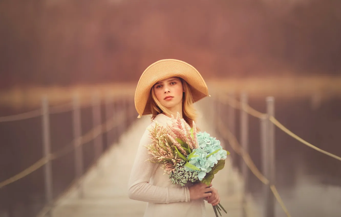 Photo wallpaper look, portrait, girl