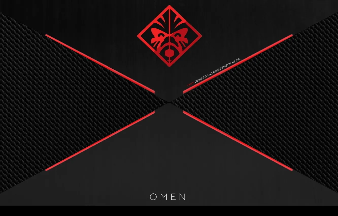 Photo wallpaper Omen, HP OMEN, LOGO HP OMEN