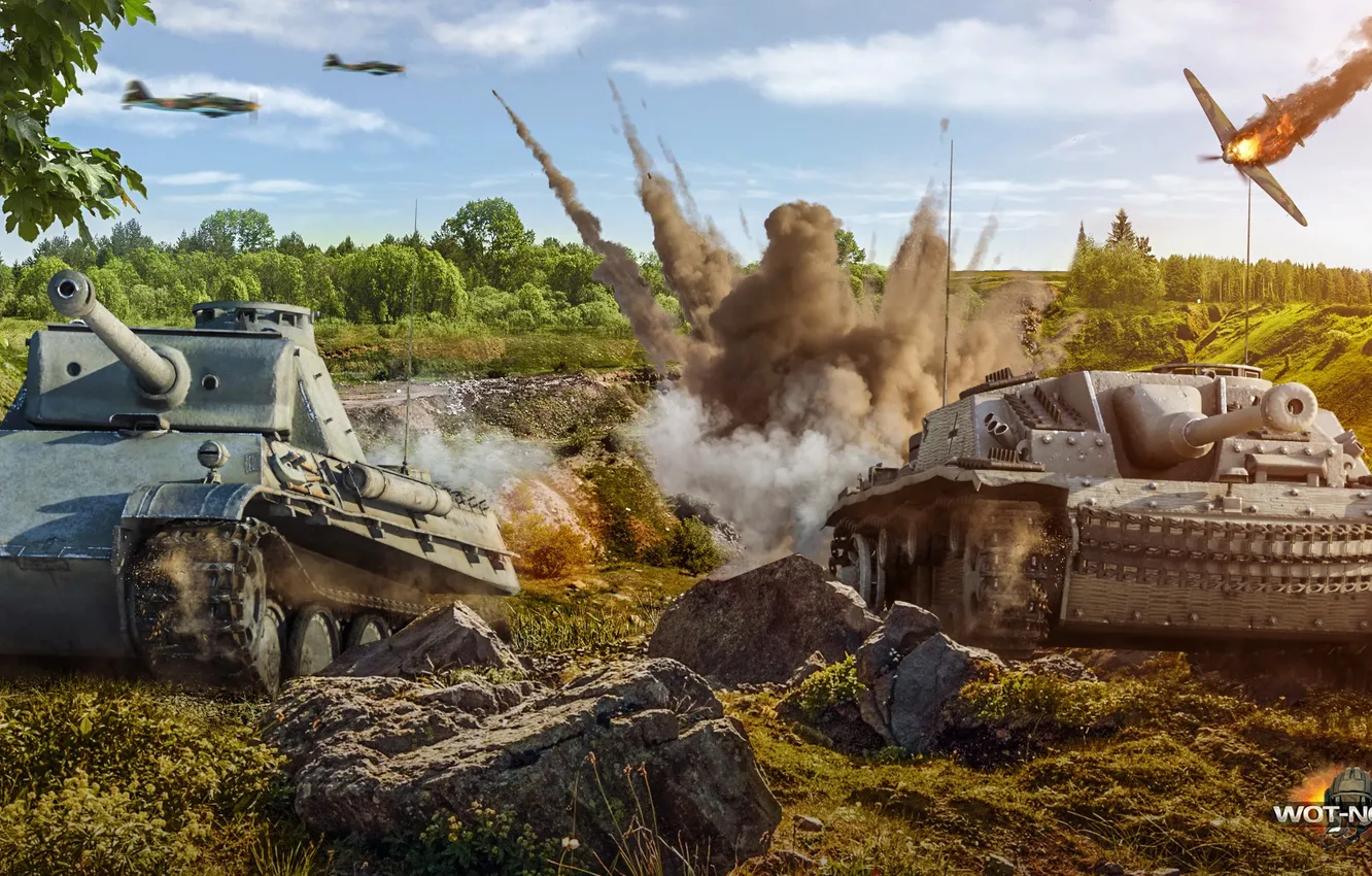 Photo wallpaper Germany, tank, Germany, WoT, Panther, tank, World of Tanks, tanks