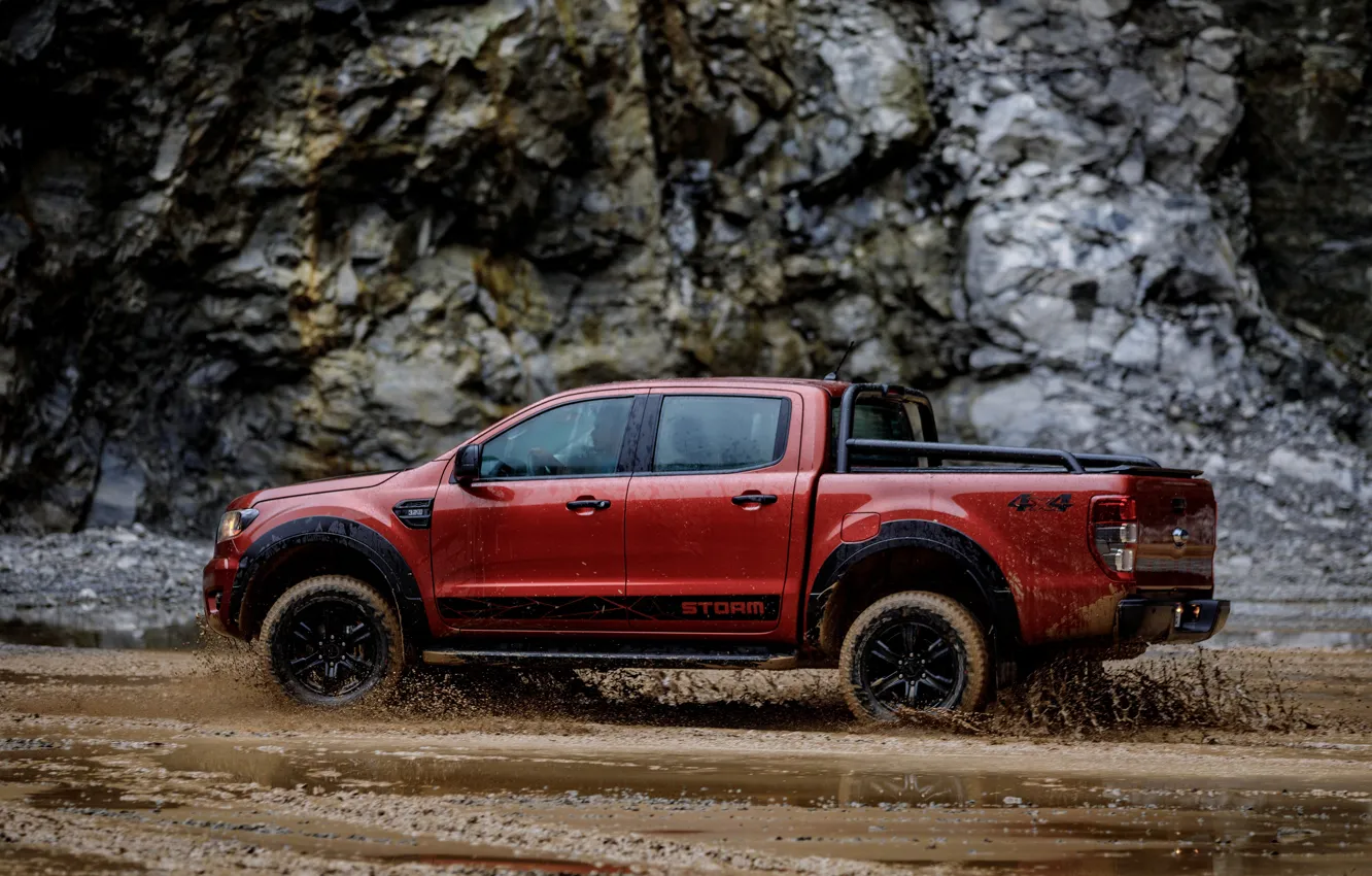 Photo wallpaper Ford, dirt, pickup, Storm, Ranger, 2020, double cab