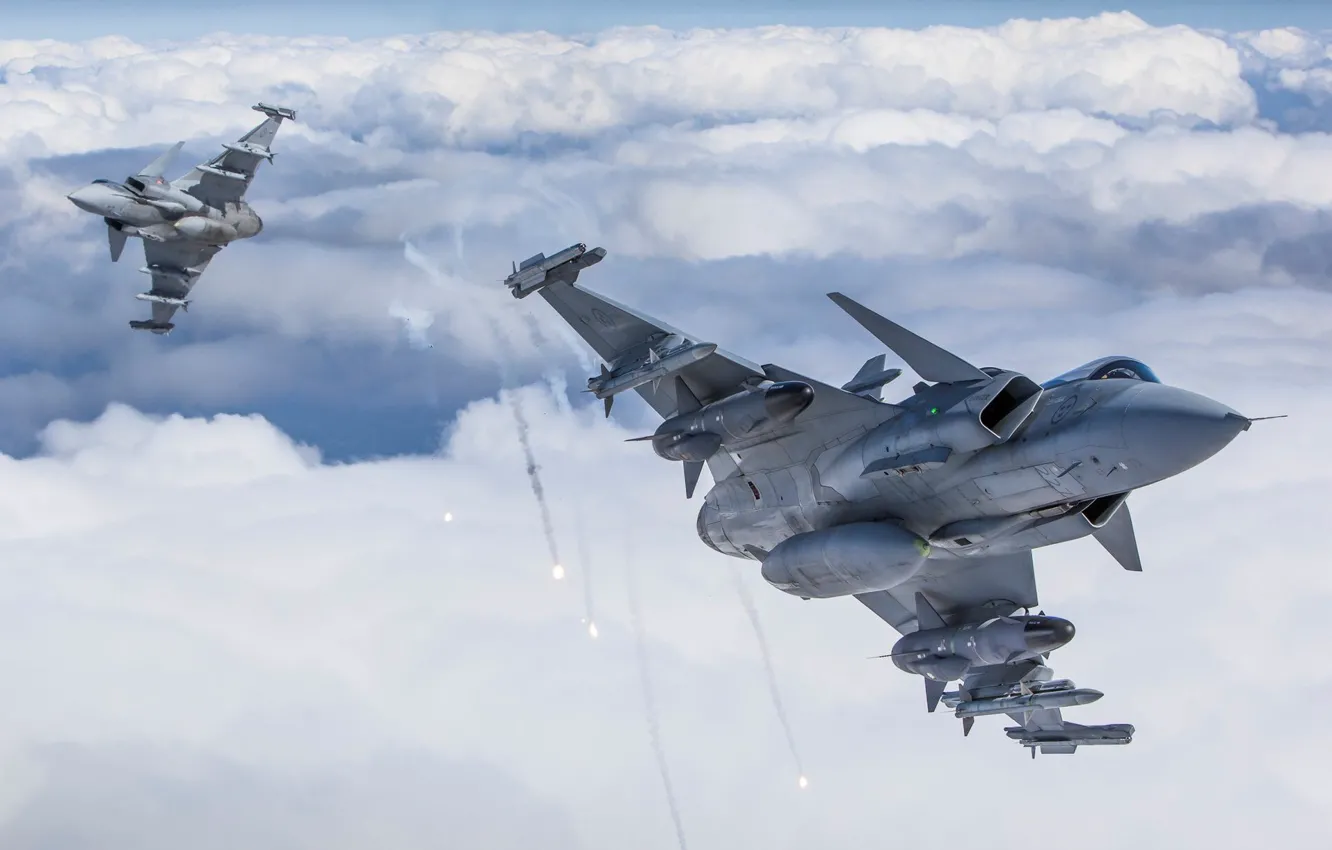 Photo wallpaper Sweden, BBC, JAS 39 Gripen