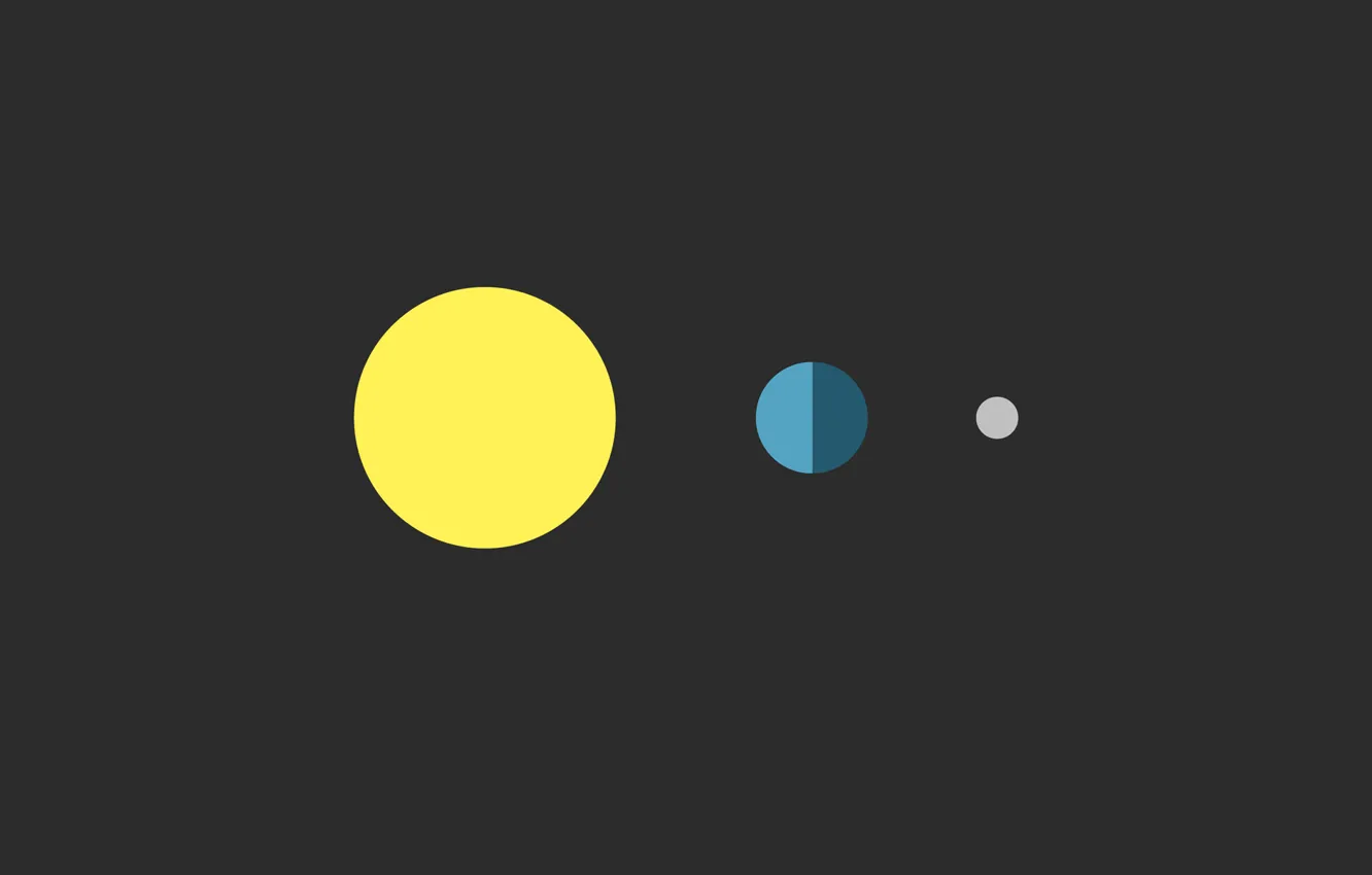 Photo wallpaper the sun, space, stars, earth, the moon, planet