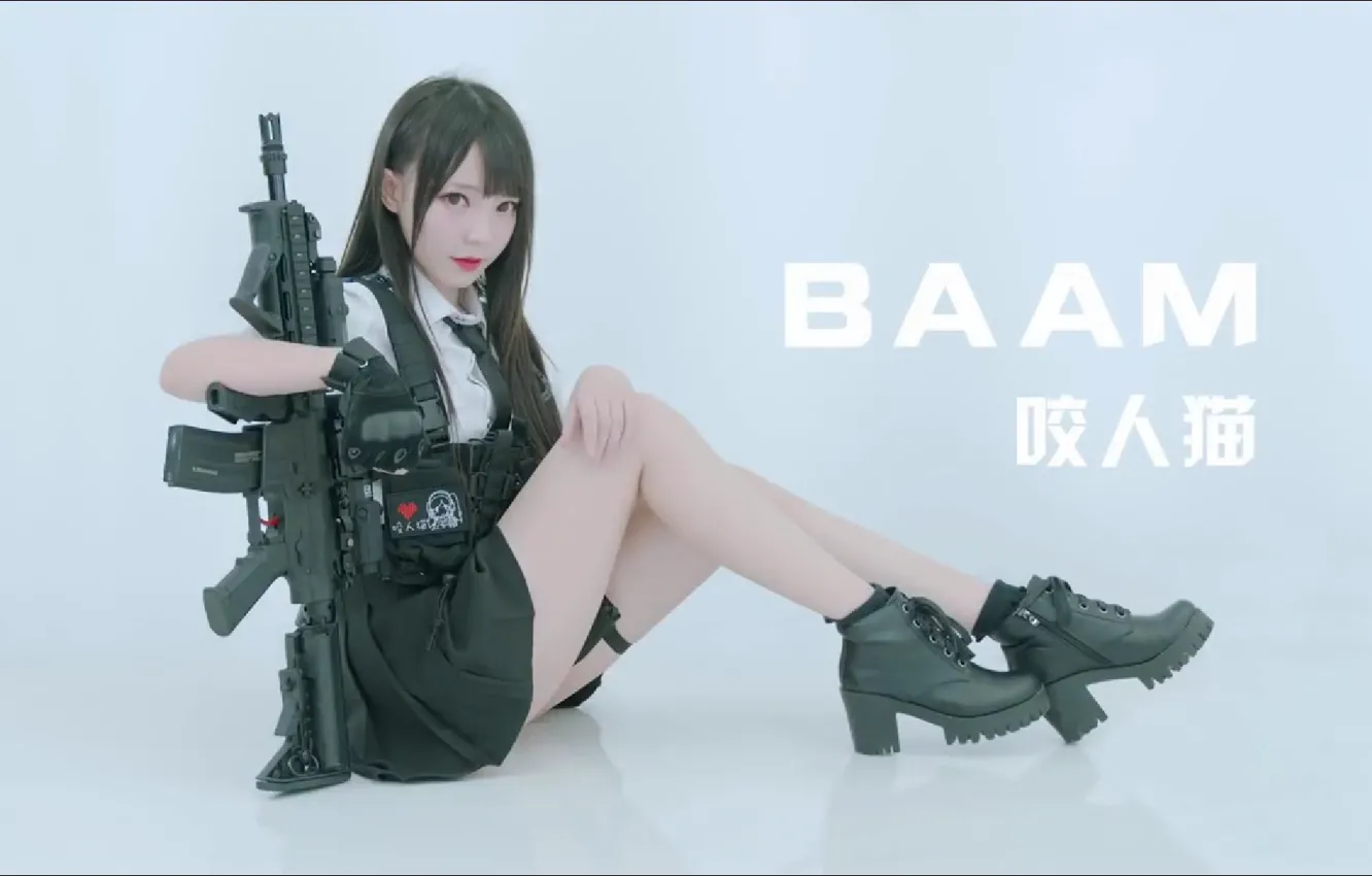 Photo wallpaper girl, weapon, doll, other, information, korean girl, youtube show!, good-looking girl