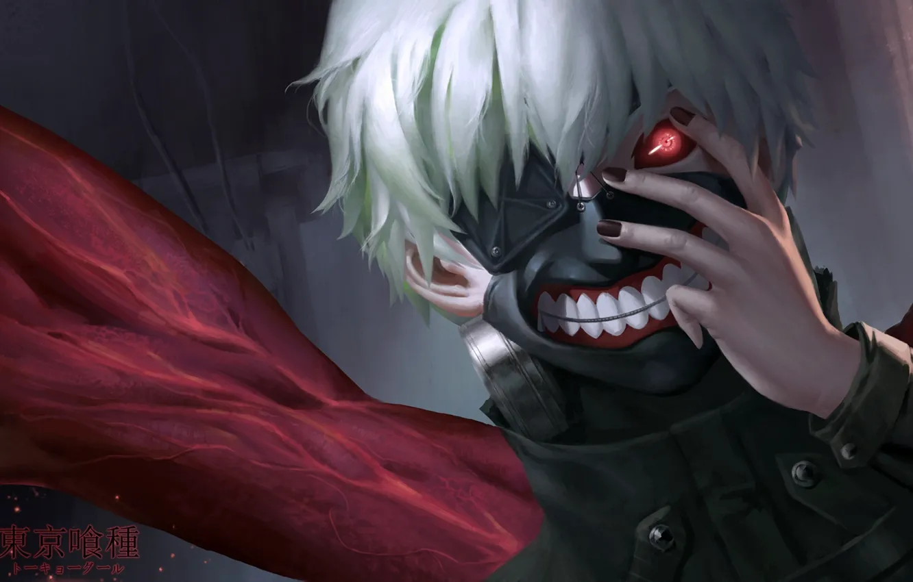 Photo wallpaper anime, mask, art, guy, tokyo ghoul, Ken kanek, cangkong