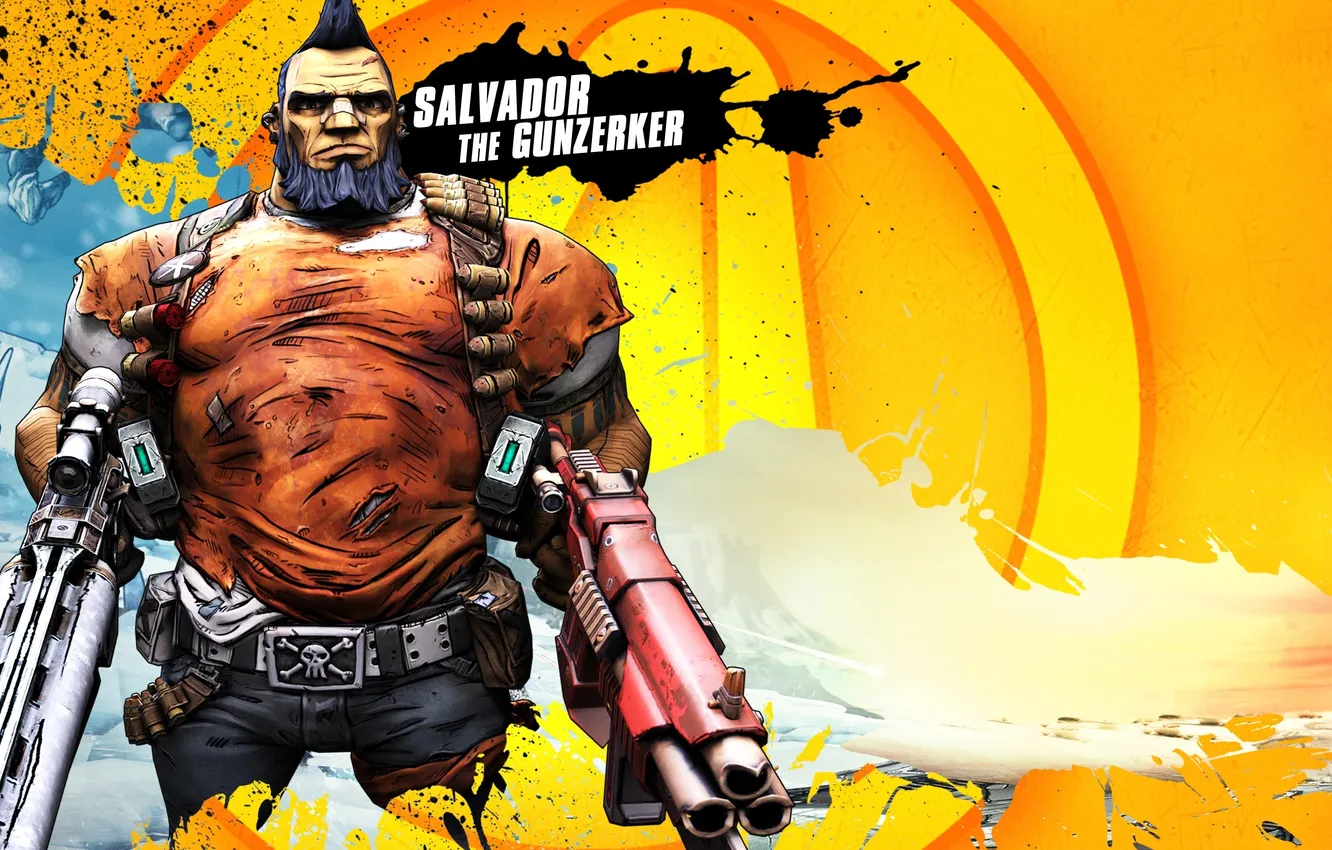 Photo wallpaper weapons, rpg, 2K Games, Borderlands 2, Gunzerker, Gearbox Software, Unreal Engine 3, Salvador