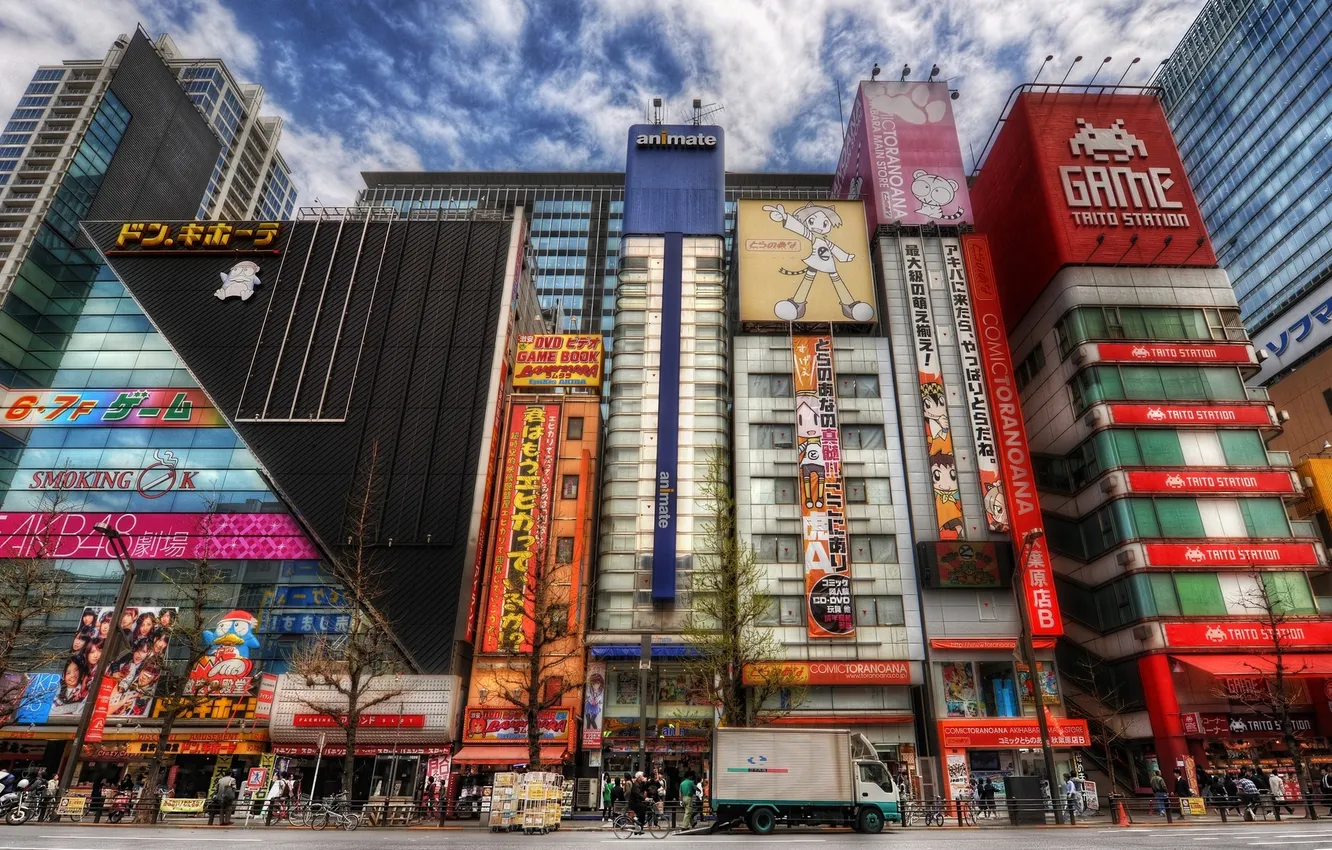 Photo wallpaper city, Tokyo, buildings