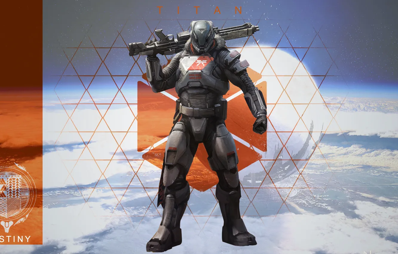 Photo wallpaper soldiers, armor, Destiny, Titan