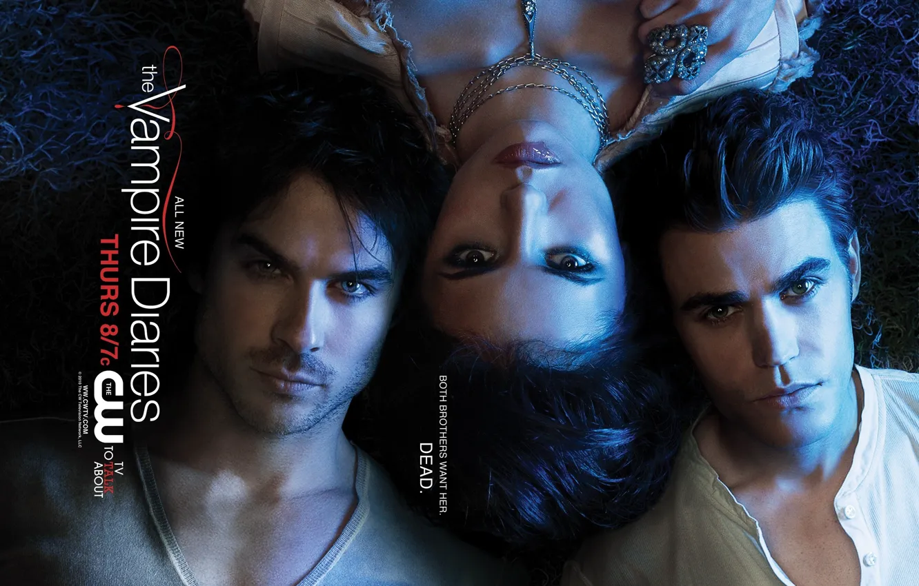 Photo wallpaper Nina, The Vampire Diaries, Ian, Pole