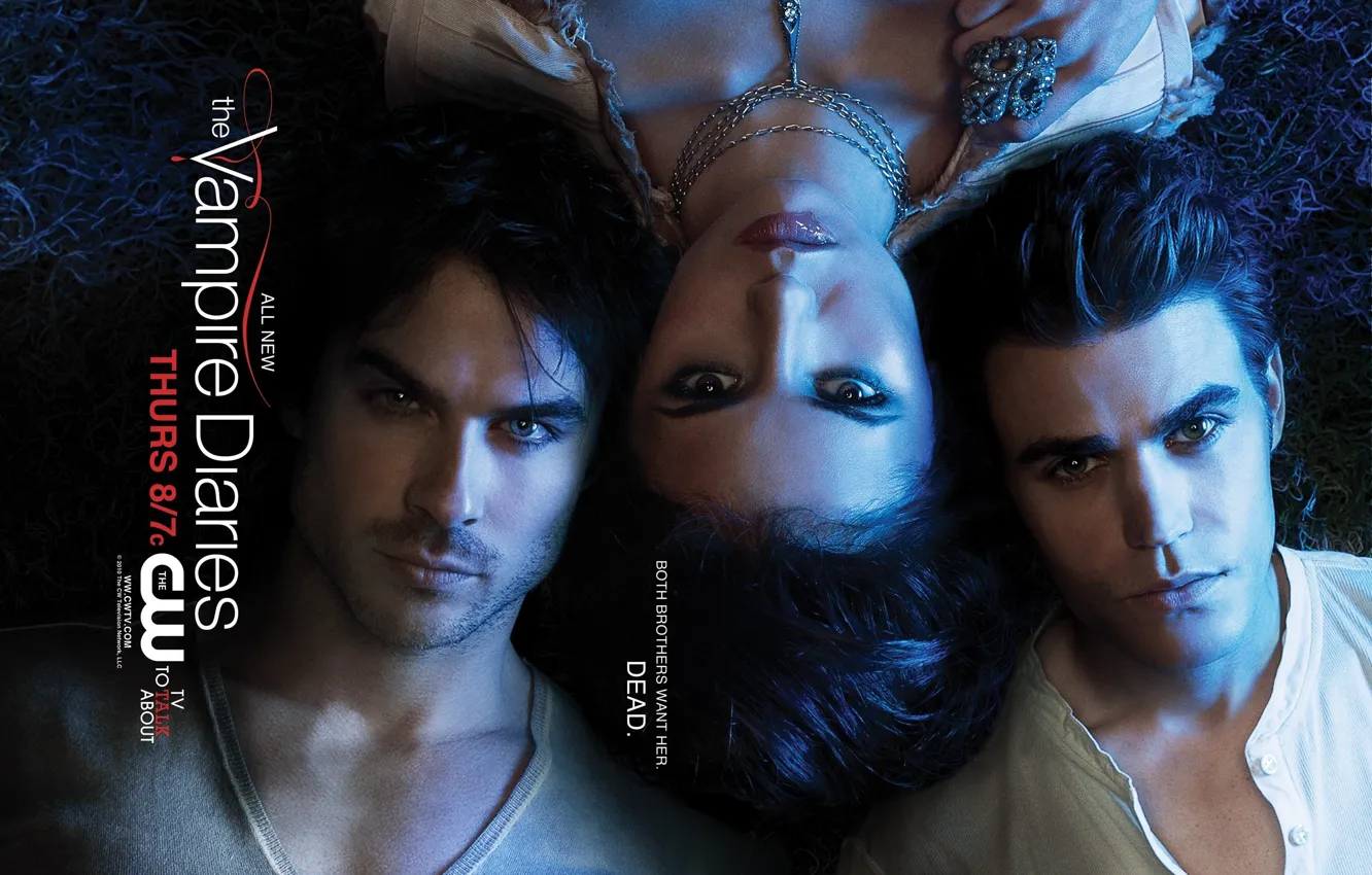 Photo wallpaper Nina, The vampire diaries, Ian, Pole