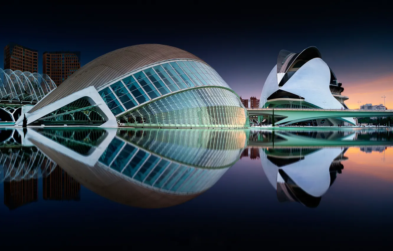 Photo wallpaper architecture, Spain, complex, Valencia