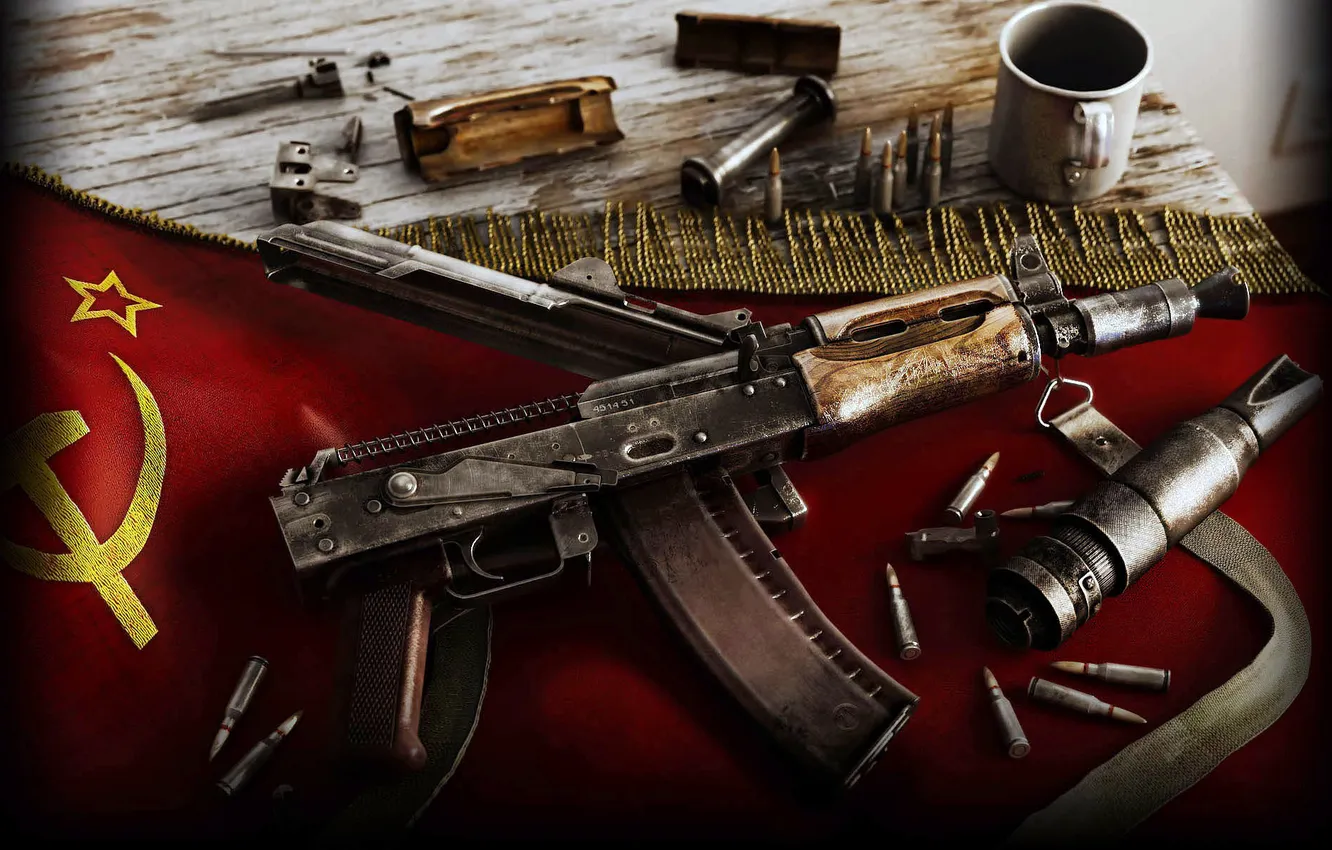 Photo wallpaper weapons, USSR, wallpapers, AK-47, Kalashnikov