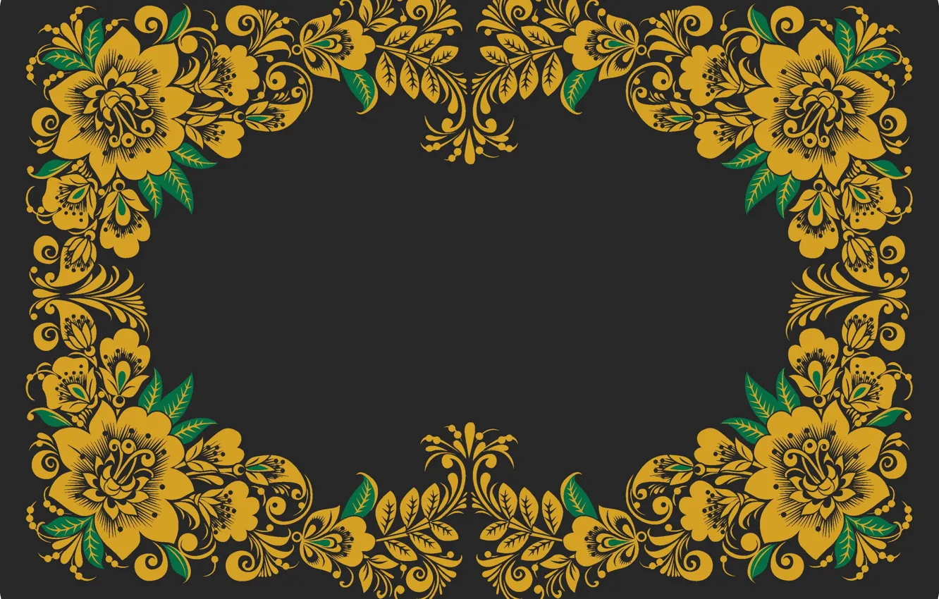 Photo wallpaper background, pattern, black, minimalism, painting, Khokhloma