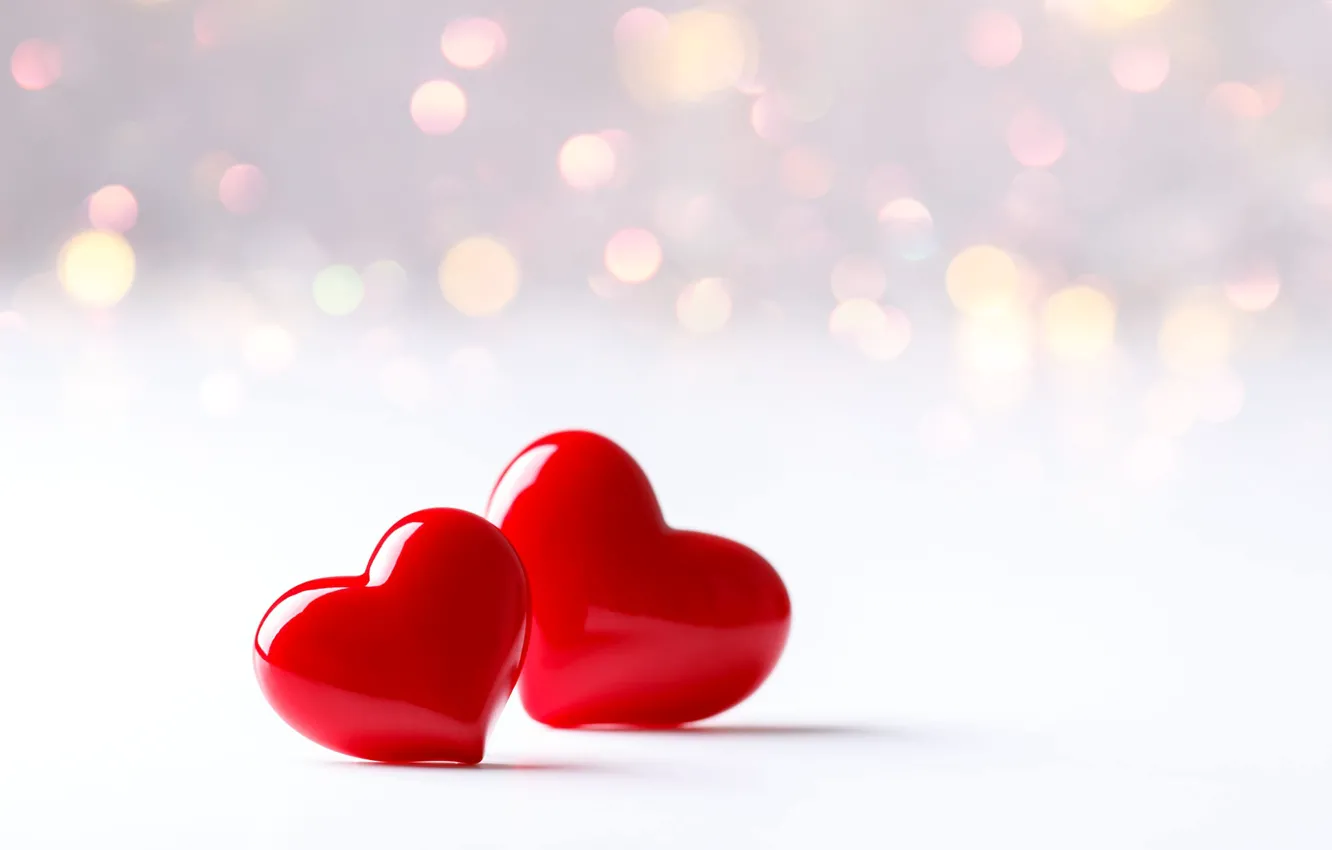 Photo wallpaper light, love, lights, glare, holiday, heart, hearts, a couple