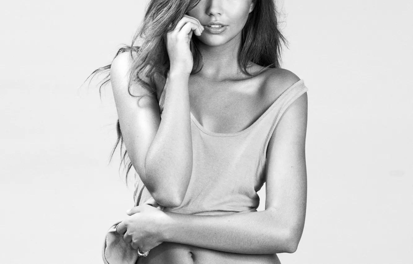 Photo wallpaper girl, jeans, Mike, Sandra Kubicka