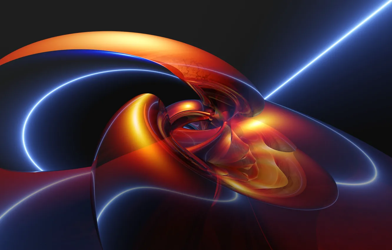 Photo wallpaper blue, red, node, bright