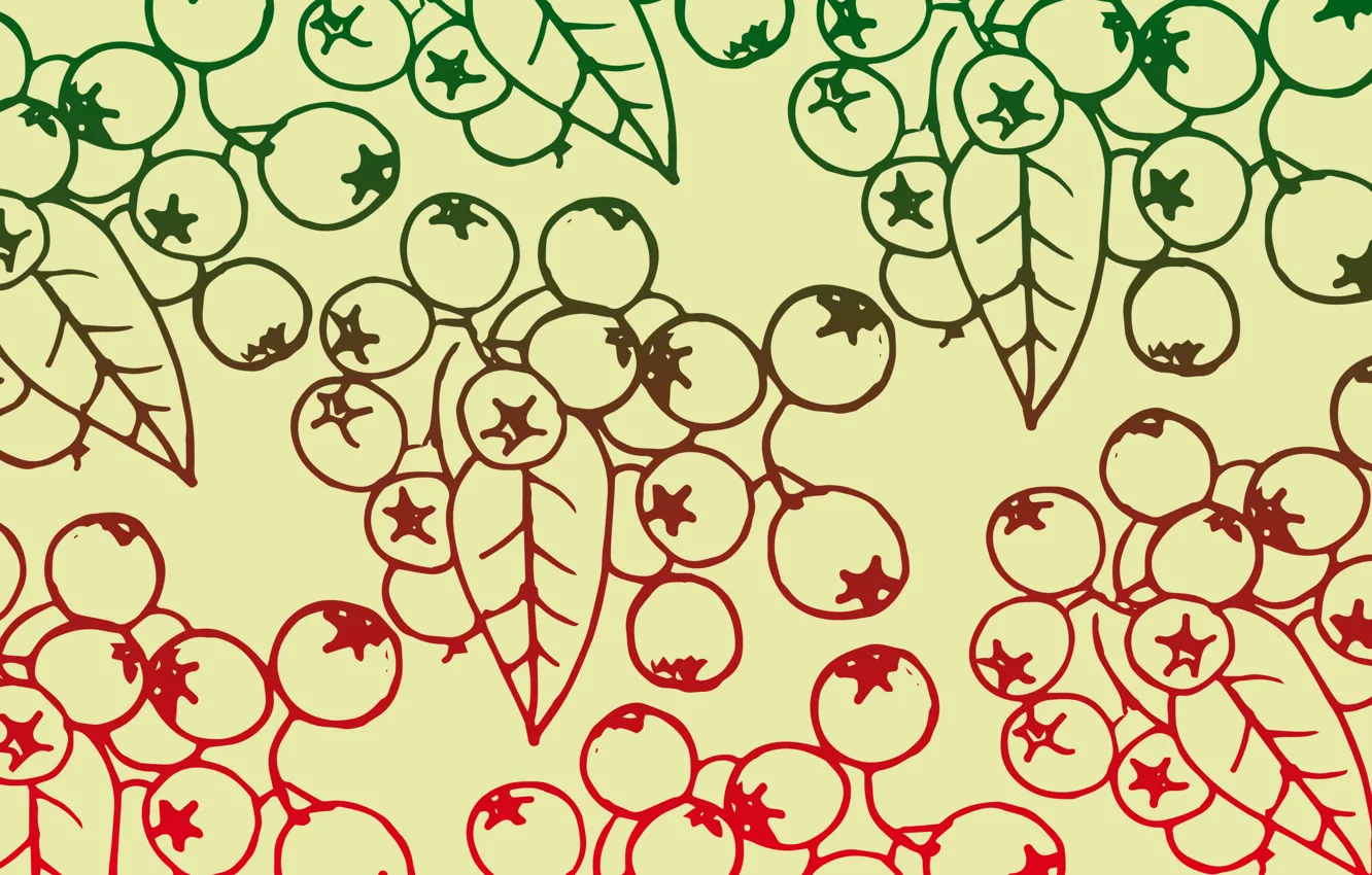 Photo wallpaper berries, background, leaf, texture, fabric