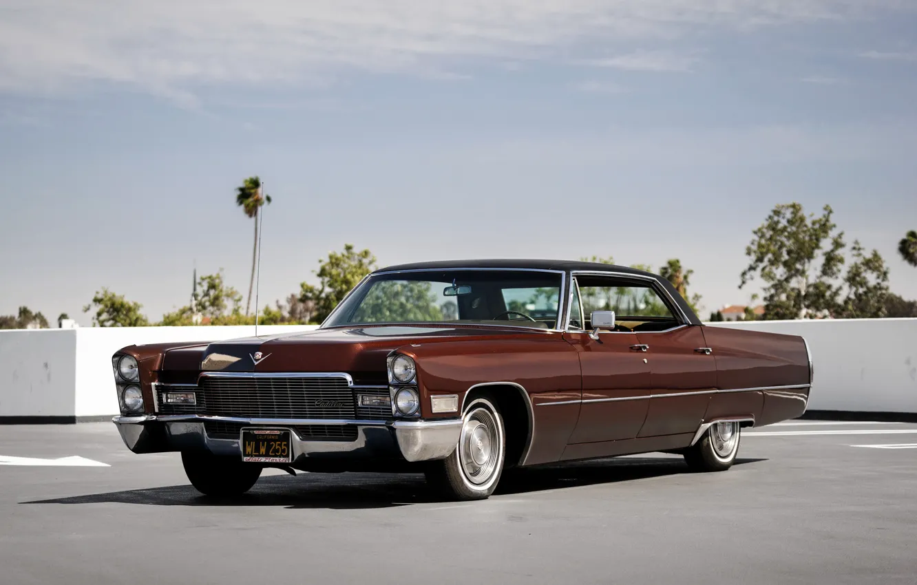 Photo wallpaper Cadillac, sedan, Cadillac, 1968, Sedan, City, de Ville