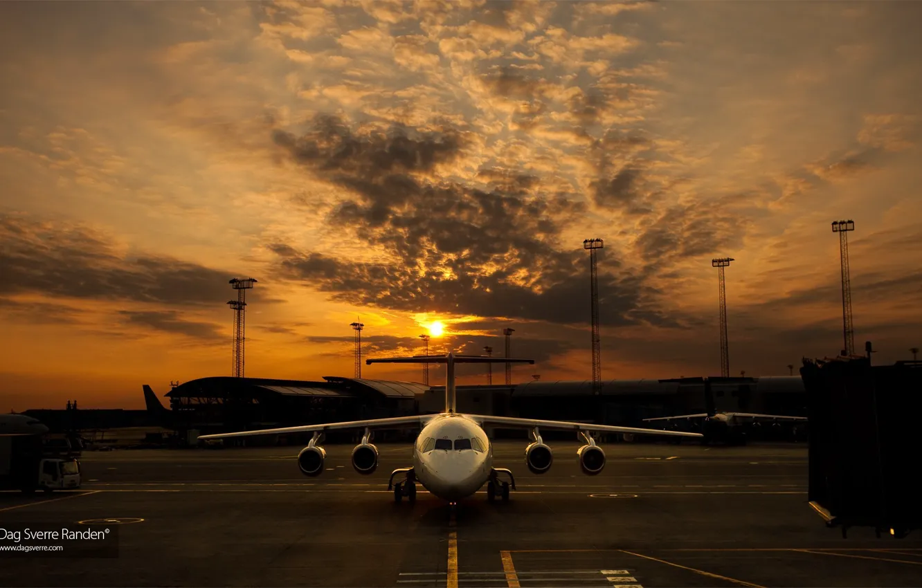Photo wallpaper sky, airplane, aviation