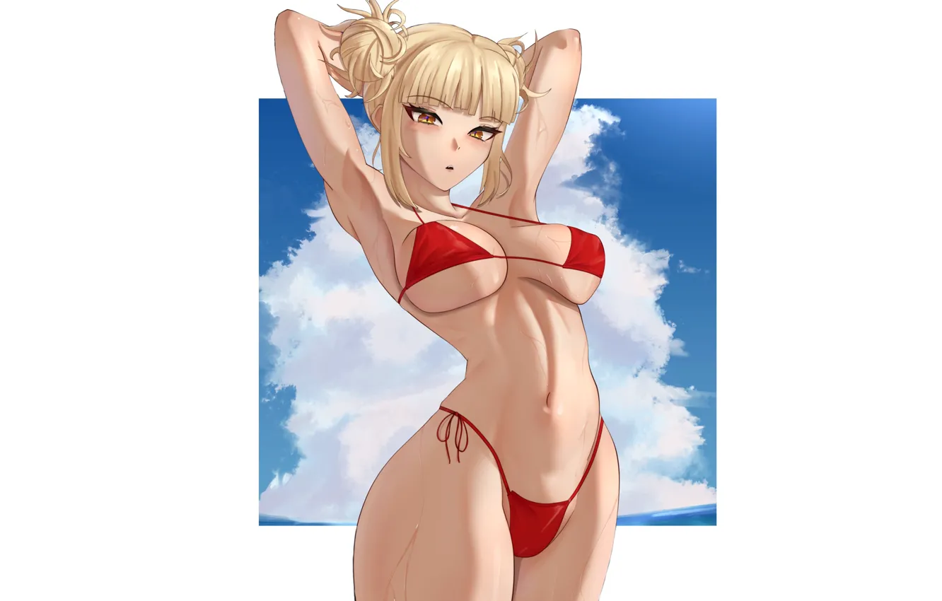 Photo wallpaper hot, sexy, anime, pretty, blonde, body, babe, bikini