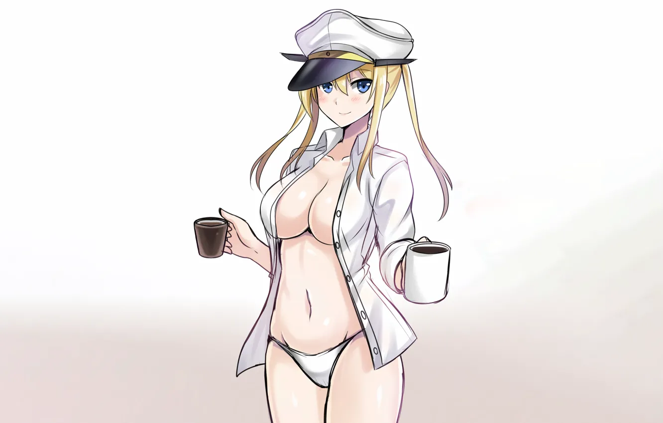 Photo wallpaper girl, sexy, lingerie, cleavage, panties, long hair, boobs, anime