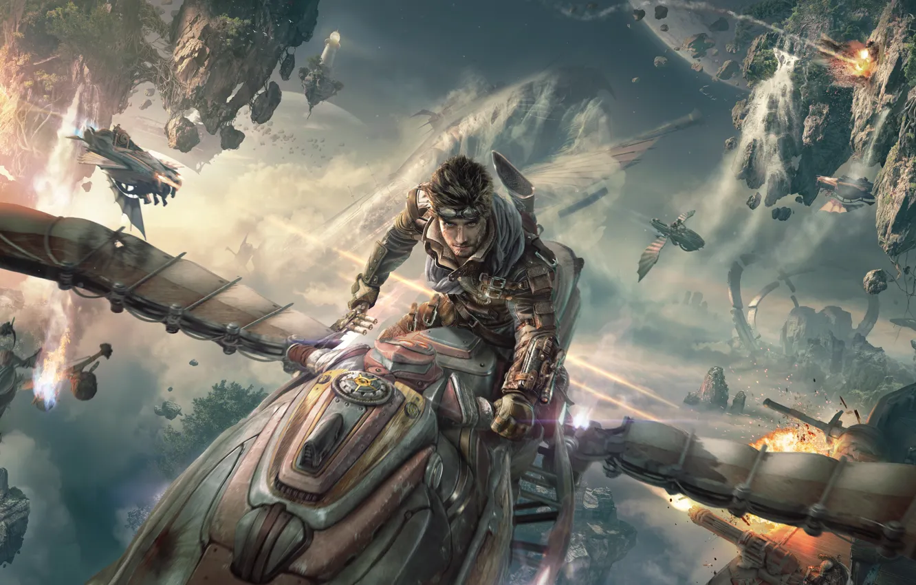 Photo wallpaper fiction, aircraft, Ascent: Infinite Realm, A: IR