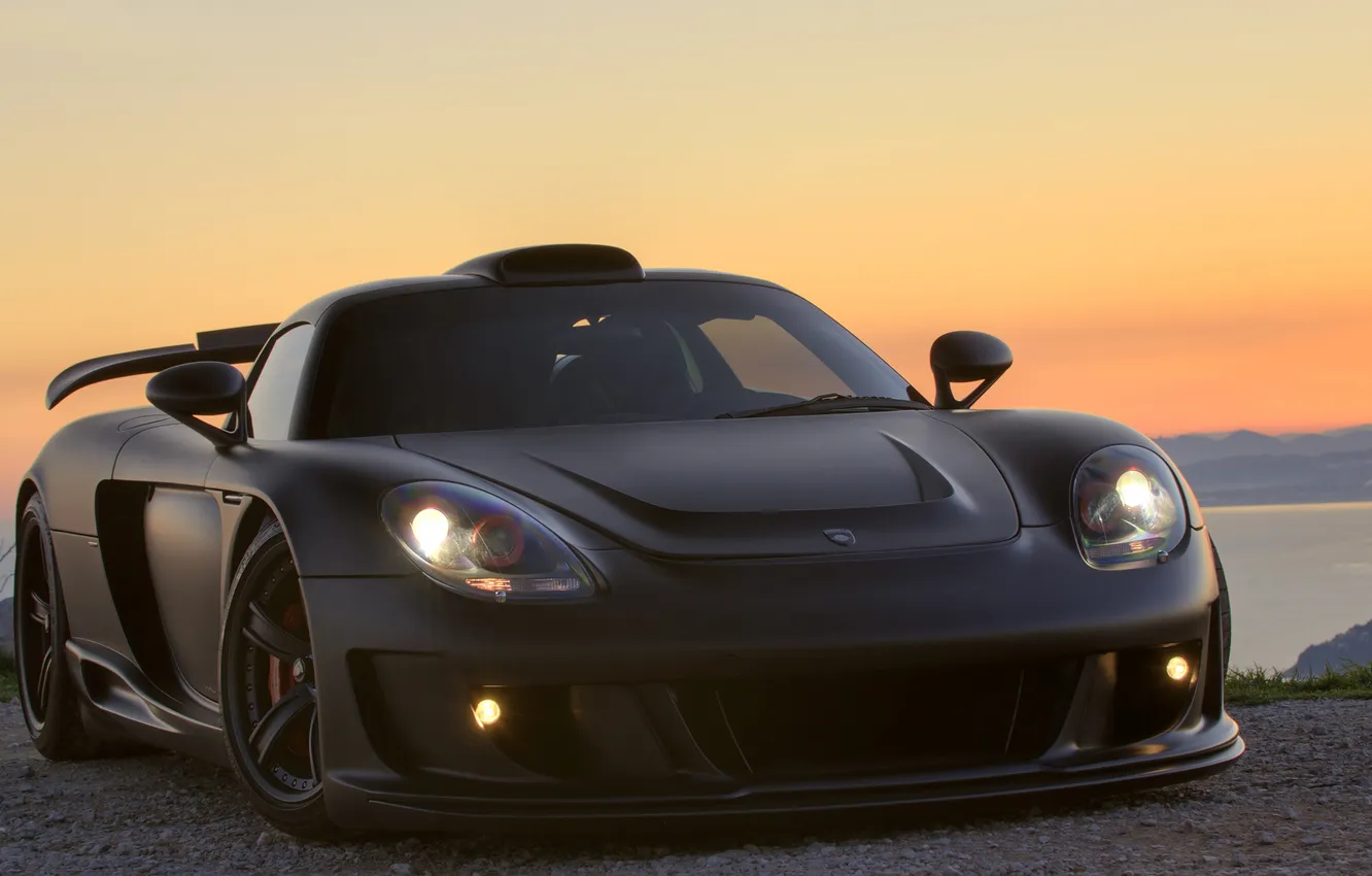 Photo wallpaper sunset, black, Zonda