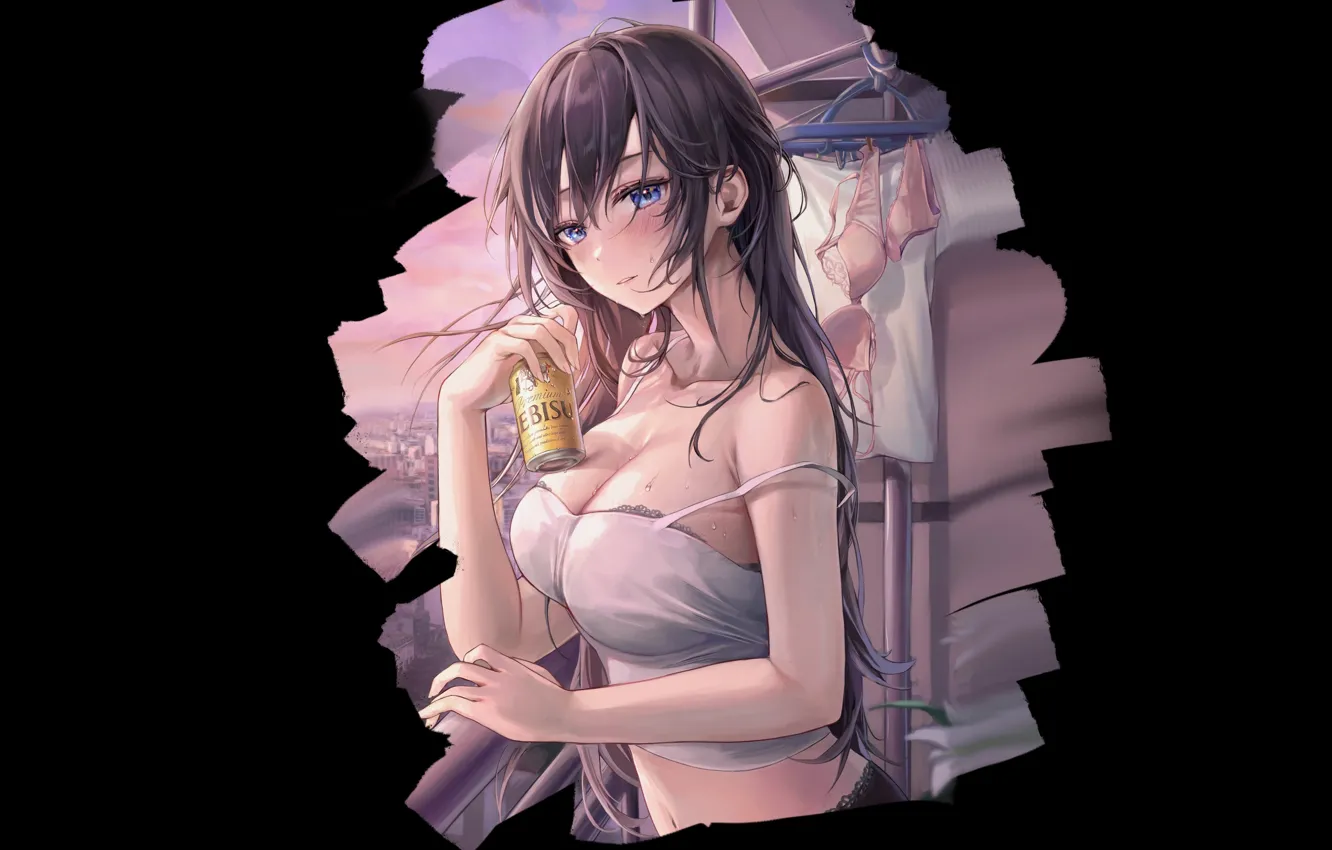 Photo wallpaper kawaii, girl, hot, sexy, twilight, long hair, sunset, anime