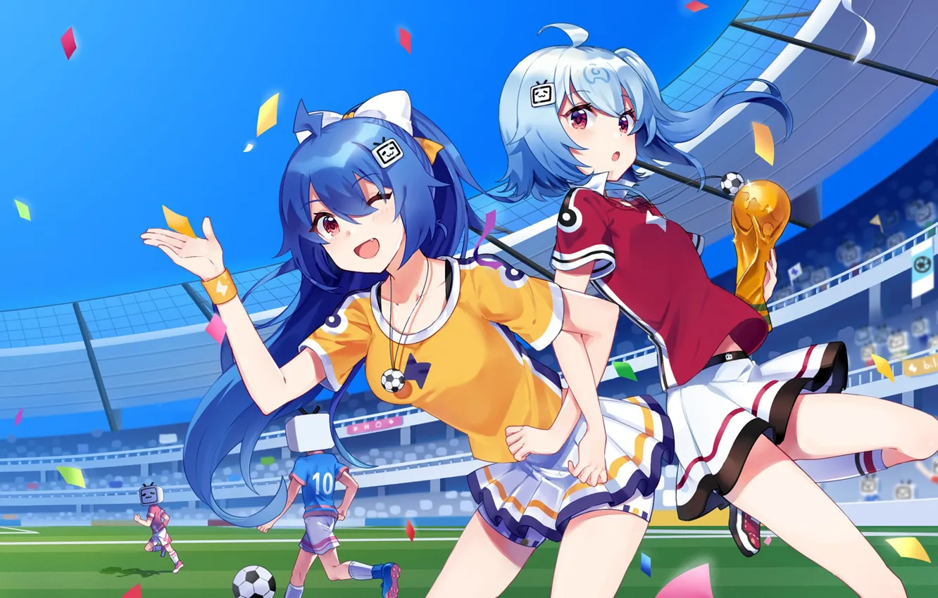 Photo wallpaper sport, girl, stadium