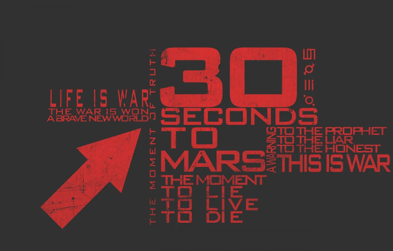 Photo wallpaper music, the inscription, logo, group, black background, 30 seconds to mars