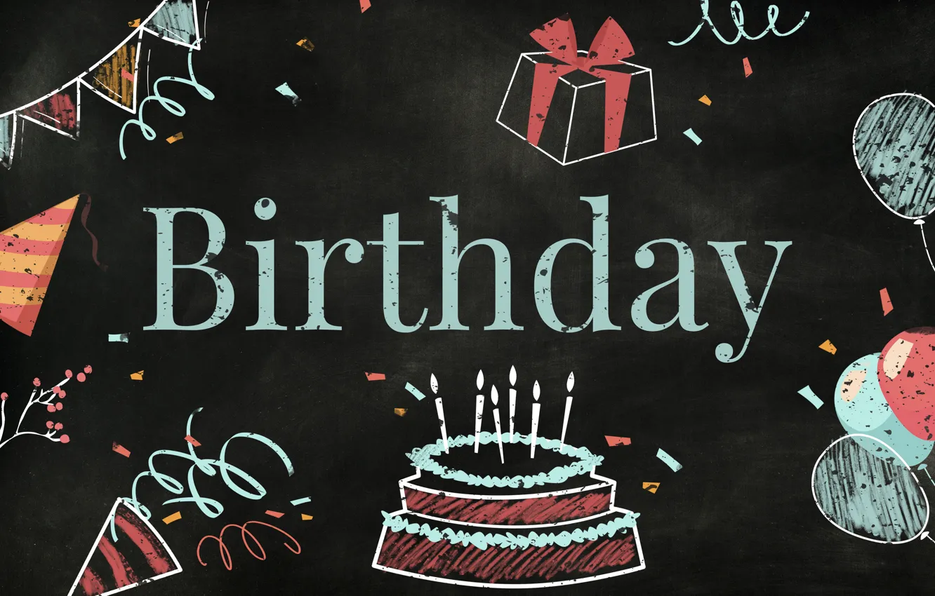 Photo wallpaper birthday, holiday, Happy Birthday, postcard, celebration