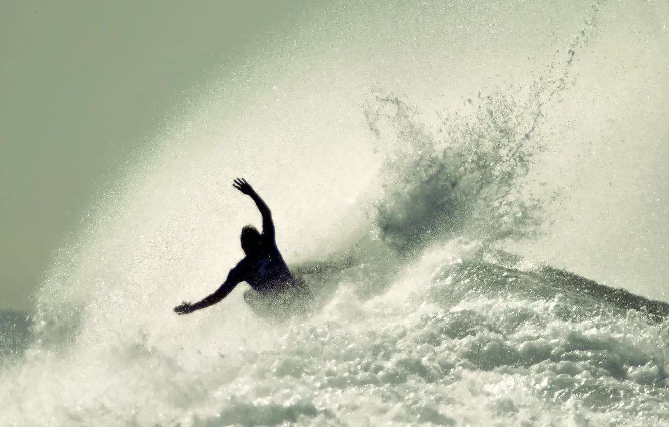 Photo wallpaper sea, wave, summer, water, squirt, the ocean, sport, Board