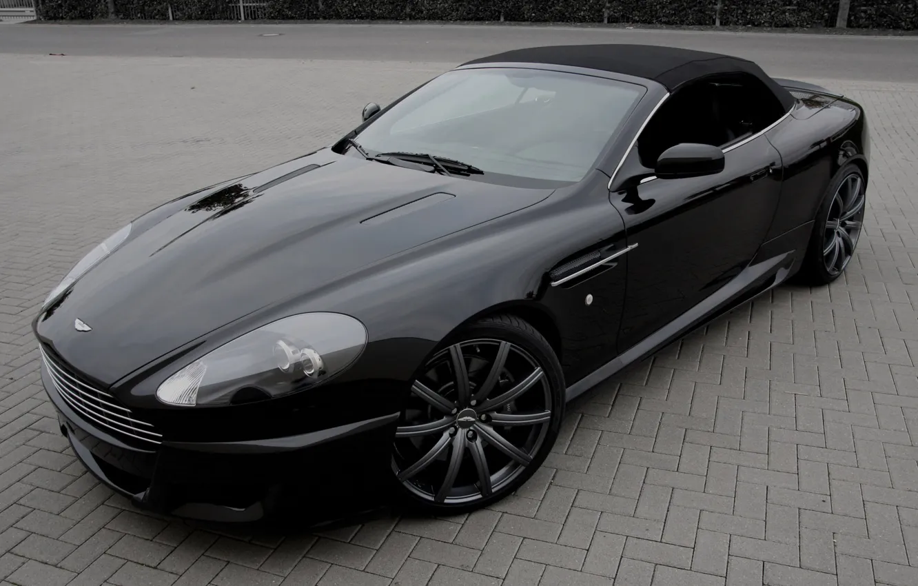 Photo wallpaper Aston Martin, black, DB9, black, Aston Martin, ДБ9, 21"